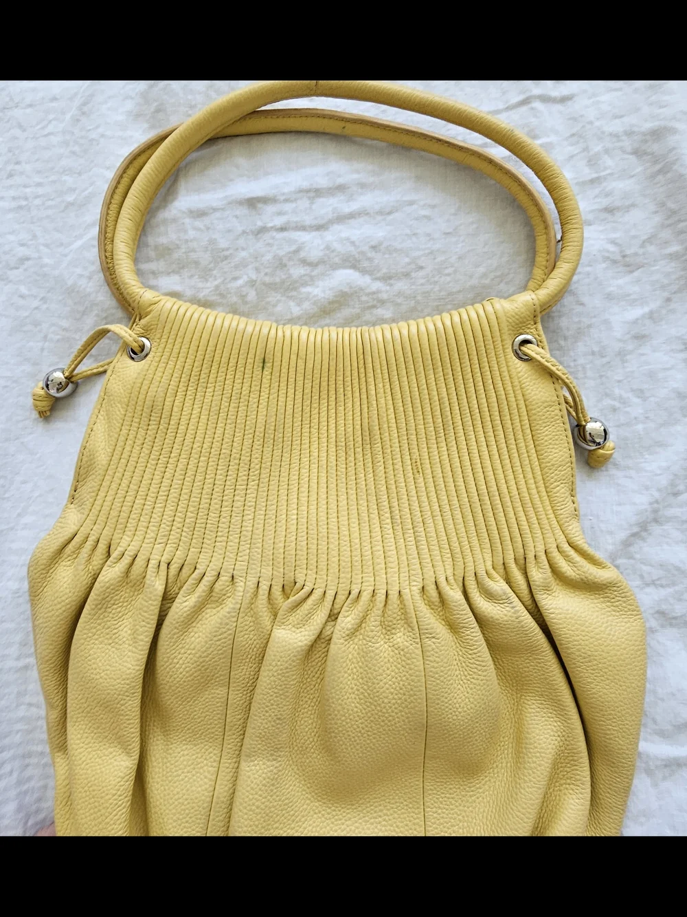 Bodhi Yellow Gathered Bag with Shoulder Strap - Picture 5 of 12